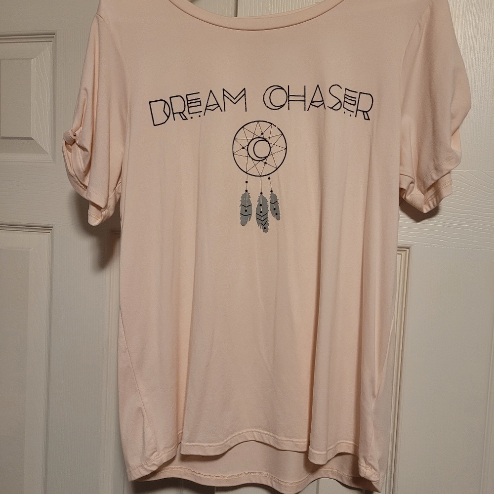"Dream Chaser" cold shoulder tee